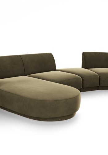 MICADONI  Modulsofa i flyel, venstre, Miley, 4 seter, 320x132x70