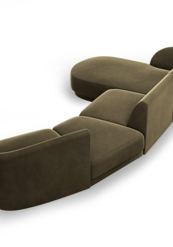 MICADONI  Modulsofa i flyel, venstre, Miley, 4 seter, 320x132x70
