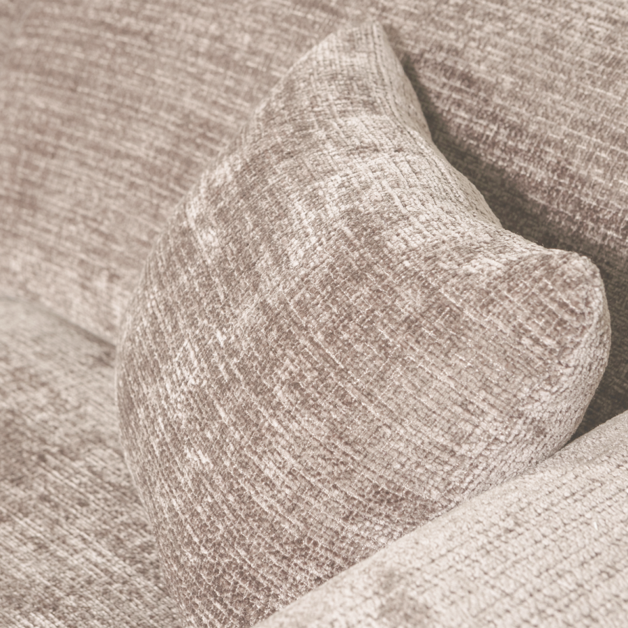 WOOOD CLOUD Schäslongsoffa Vänster Chenille Naturlig