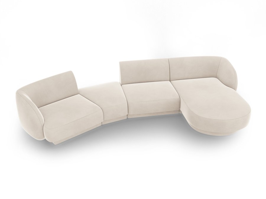 MICADONI  Modulsofa i flyel til hyre, Miley, 4 seter, 320x132x70