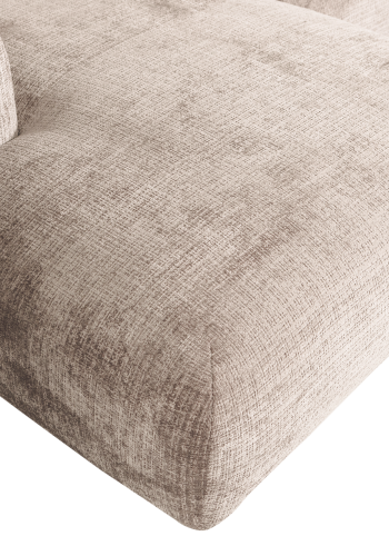 WOOOD CLOUD Schäslongsoffa Vänster Chenille Naturlig