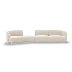MICADONI Miley 4 pers. modulr sofa, venstre - lys beige fljl