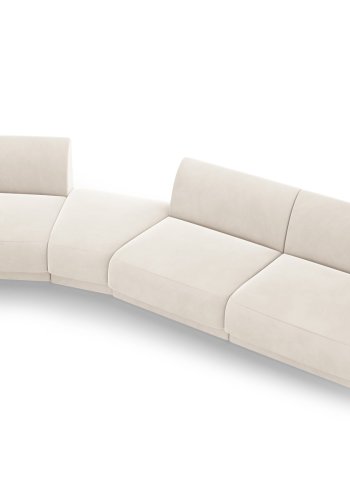 MICADONI  Modulsofa i flyel, venstre, Miley, 4 seter, 320x128x70