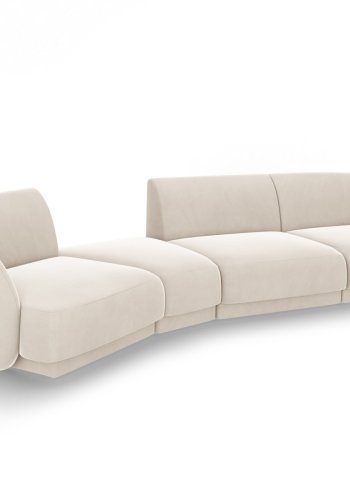 MICADONI  Modulsofa i flyel, venstre, Miley, 4 seter, 320x128x70