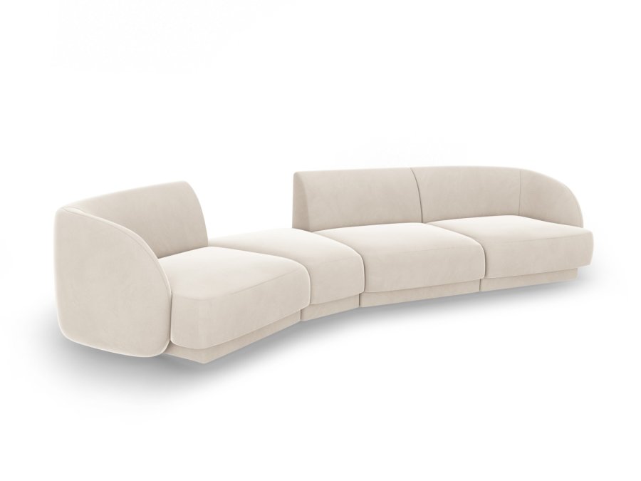 MICADONI  Modulsofa i flyel, venstre, Miley, 4 seter, 320x128x70