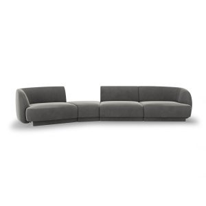 MICADONI Miley 4 pers. modulr sofa, venstre - lysegr fljl