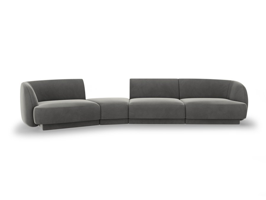 MICADONI  Modulsofa i flyel, venstre, Miley, 4 seter, 320x128x70