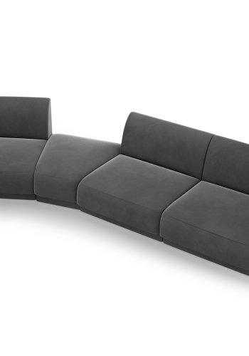 MICADONI  Modulsofa i flyel, venstre, Miley, 4 seter, 320x128x70