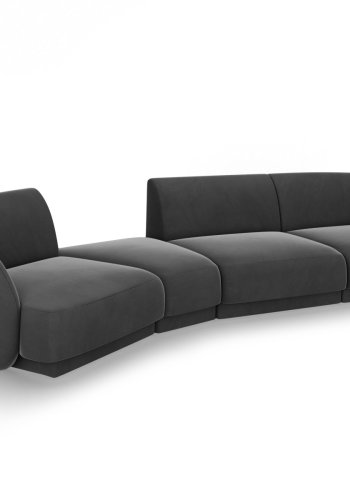 MICADONI  Modulsofa i flyel, venstre, Miley, 4 seter, 320x128x70