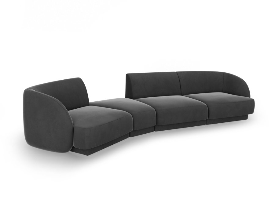 MICADONI  Modulsofa i flyel, venstre, Miley, 4 seter, 320x128x70