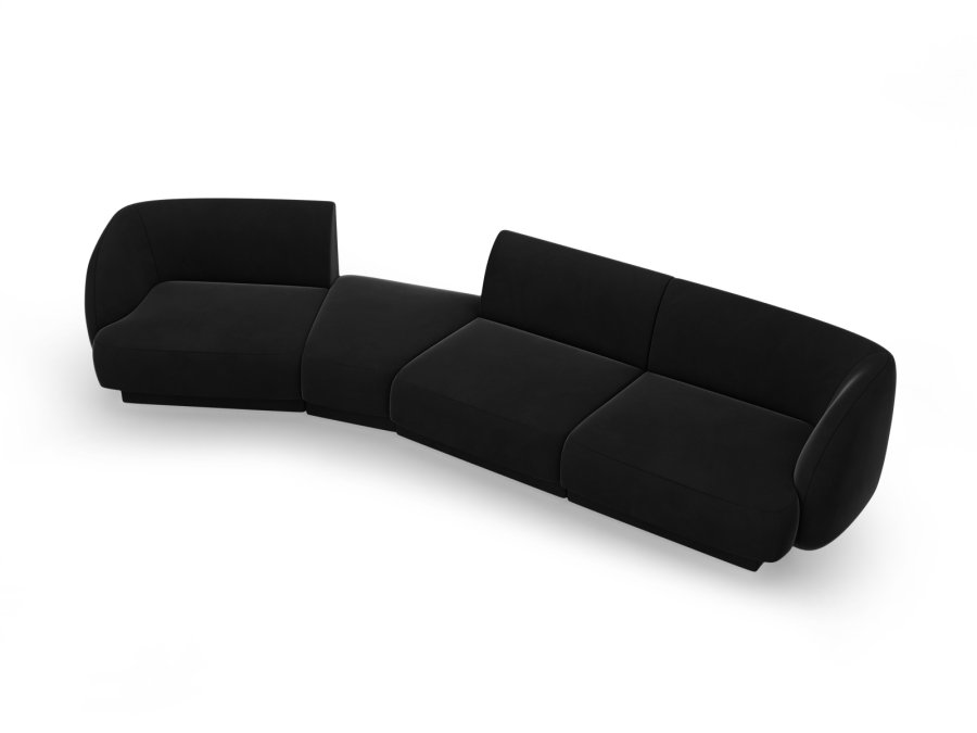 MICADONI  Modulsofa i flyel, venstre, Miley, 4 seter, 320x128x70