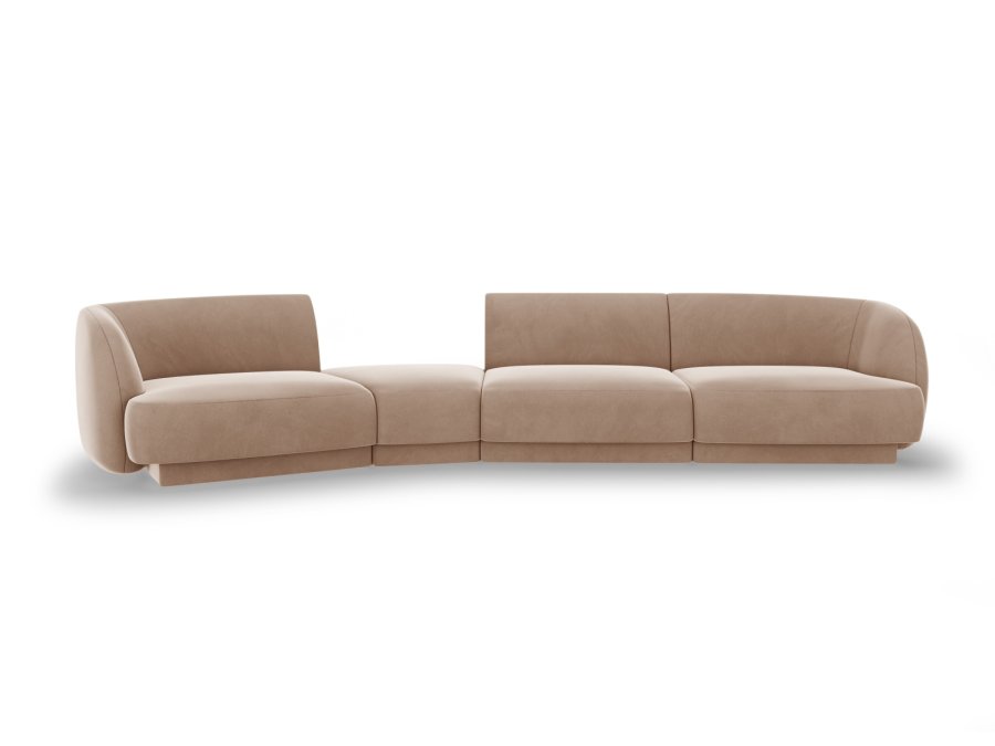 MICADONI  Modulsofa i flyel, venstre, Miley, 4 seter, 320x128x70