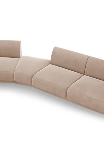 MICADONI  Modulsofa i flyel, venstre, Miley, 4 seter, 320x128x70