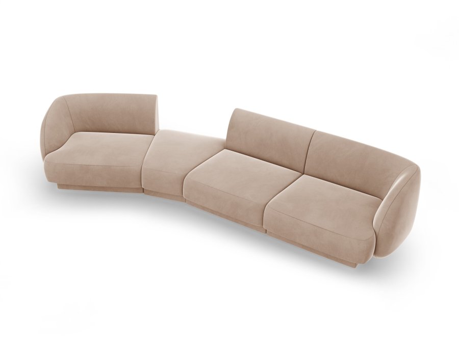 MICADONI  Modulsofa i flyel, venstre, Miley, 4 seter, 320x128x70