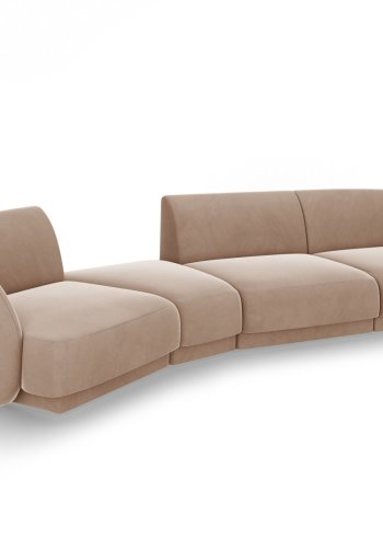 MICADONI  Modulsofa i flyel, venstre, Miley, 4 seter, 320x128x70