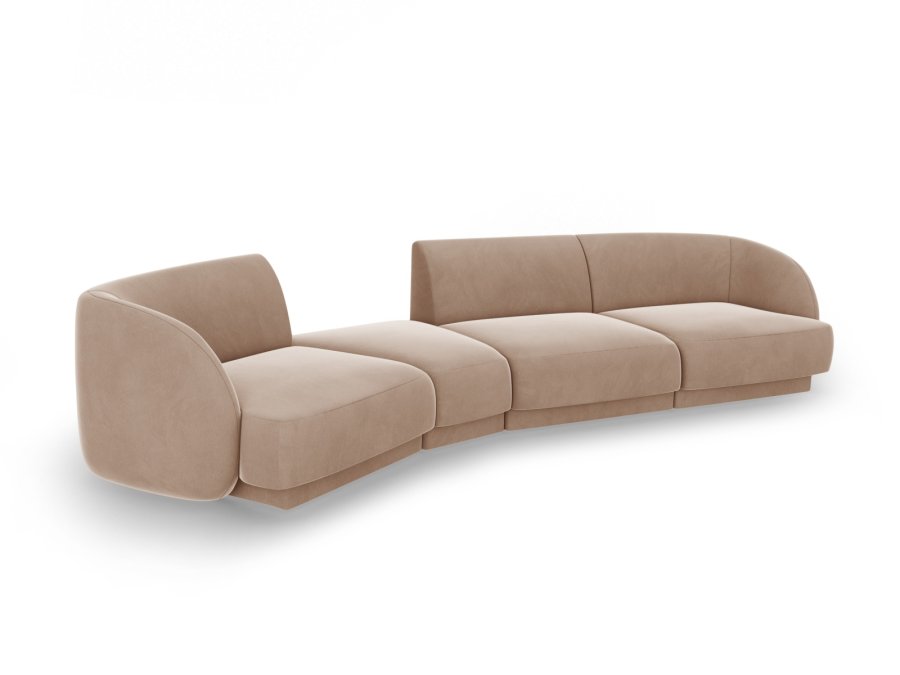 MICADONI  Modulsofa i flyel, venstre, Miley, 4 seter, 320x128x70