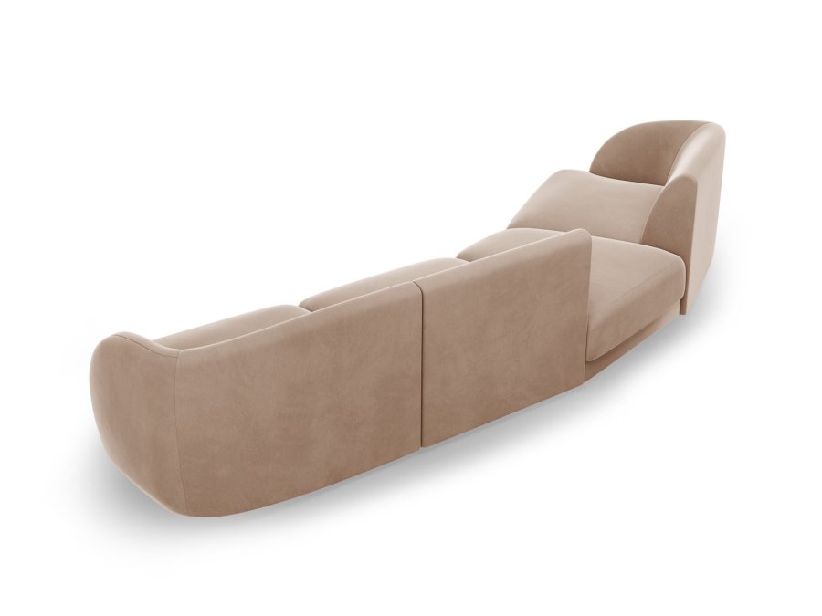 MICADONI  Modulsofa i flyel, venstre, Miley, 4 seter, 320x128x70