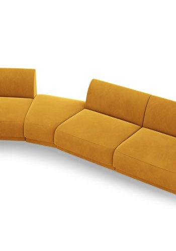 MICADONI  Modulsofa i flyel, venstre, Miley, 4 seter, 320x128x70