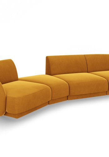 MICADONI  Modulsofa i flyel, venstre, Miley, 4 seter, 320x128x70