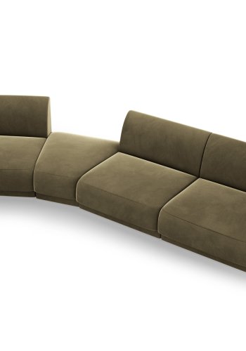 MICADONI  Modulsofa i flyel, venstre, Miley, 4 seter, 320x128x70