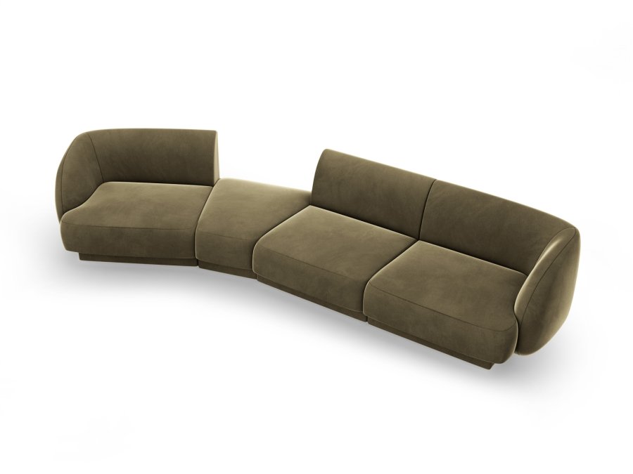 MICADONI  Modulsofa i flyel, venstre, Miley, 4 seter, 320x128x70