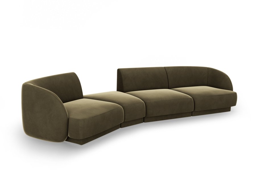 MICADONI  Modulsofa i flyel, venstre, Miley, 4 seter, 320x128x70