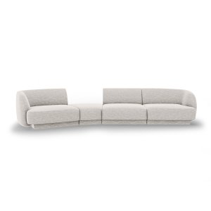 MICADONI Miley 4 pers. modulr sofa, venstre - lysegr chenille