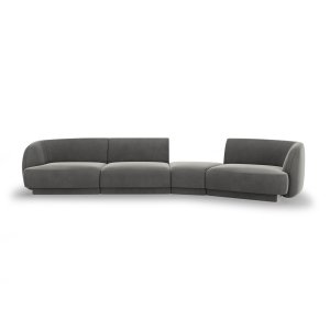 MICADONI Miley 4 pers. modulr sofa, hjre - lysegr fljl