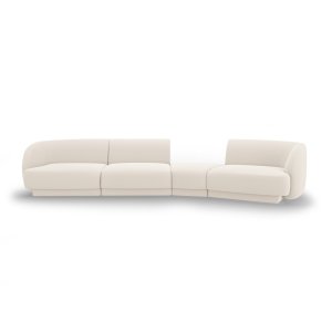 MICADONI Miley 4 pers. modulr sofa, hjre - beige boucl