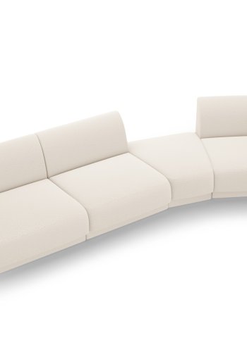 MICADONI Miley 4 pers. modulr sofa, hjre - beige boucl