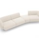 MICADONI Miley 4 pers. modulr sofa, hjre - beige boucl