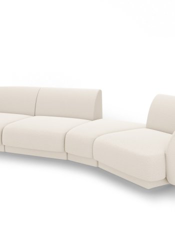 MICADONI Miley 4 pers. modulr sofa, hjre - beige boucl