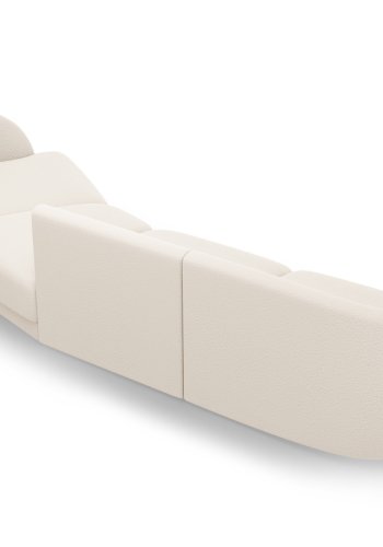 MICADONI Miley 4 pers. modulr sofa, hjre - beige boucl