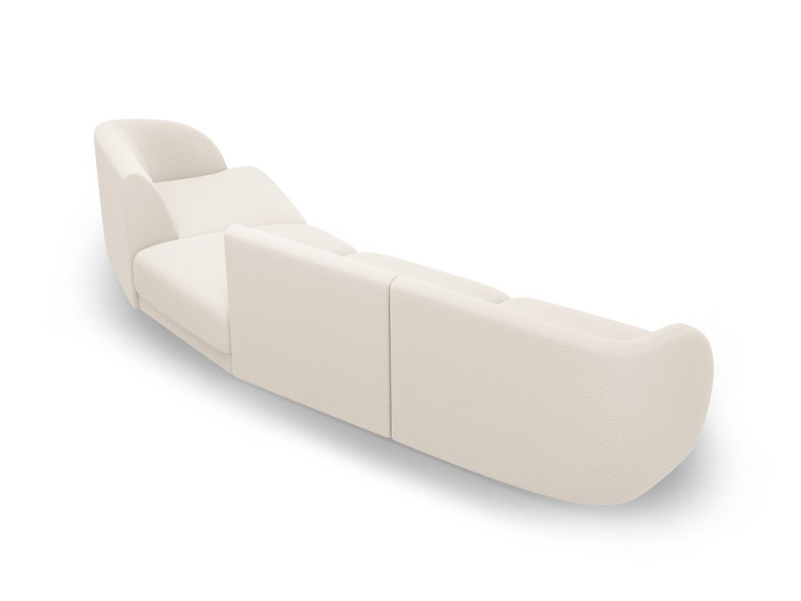 MICADONI Miley 4 pers. modulr sofa, hjre - beige boucl