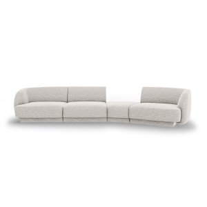 MICADONI Miley 4 pers. modulr sofa, hjre - lysegr chenille