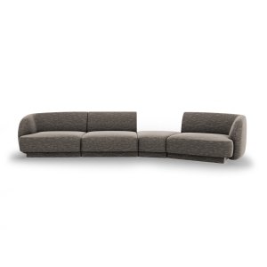 MICADONI Miley 4 pers. modulr sofa, hjre - gr chenille