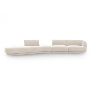 MICADONI Miley 5 pers. modulr sofa, venstre - lys beige fljl