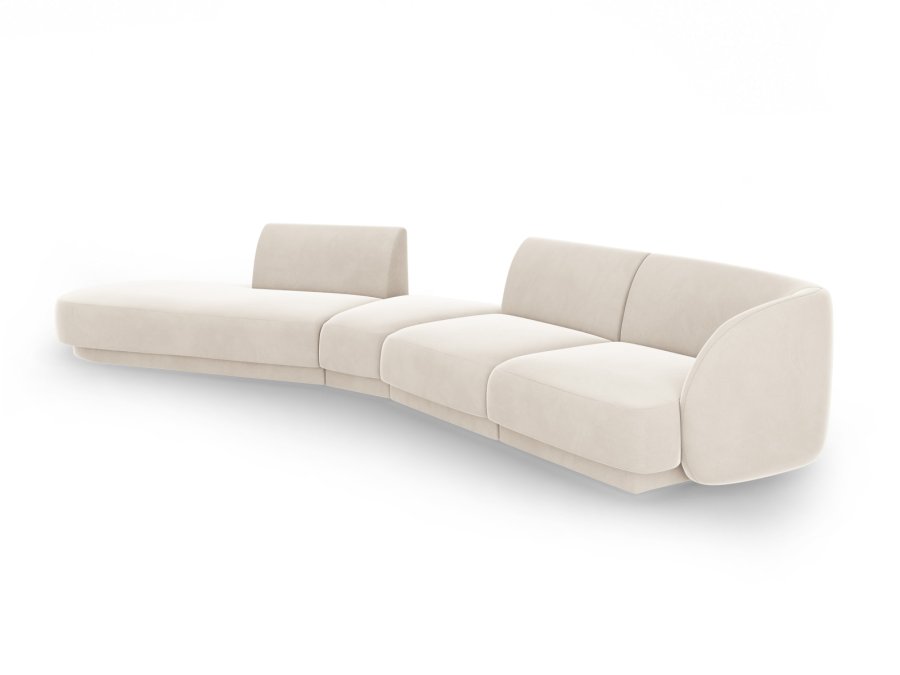 MICADONI  Modulsofa i flyel, venstre, Miley, 5 seter, 372x160x70