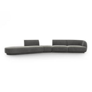 MICADONI Miley 5 pers. modulr sofa, venstre - lysegr fljl