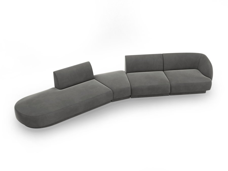 MICADONI  Modulsofa i flyel, venstre, Miley, 5 seter, 372x160x70