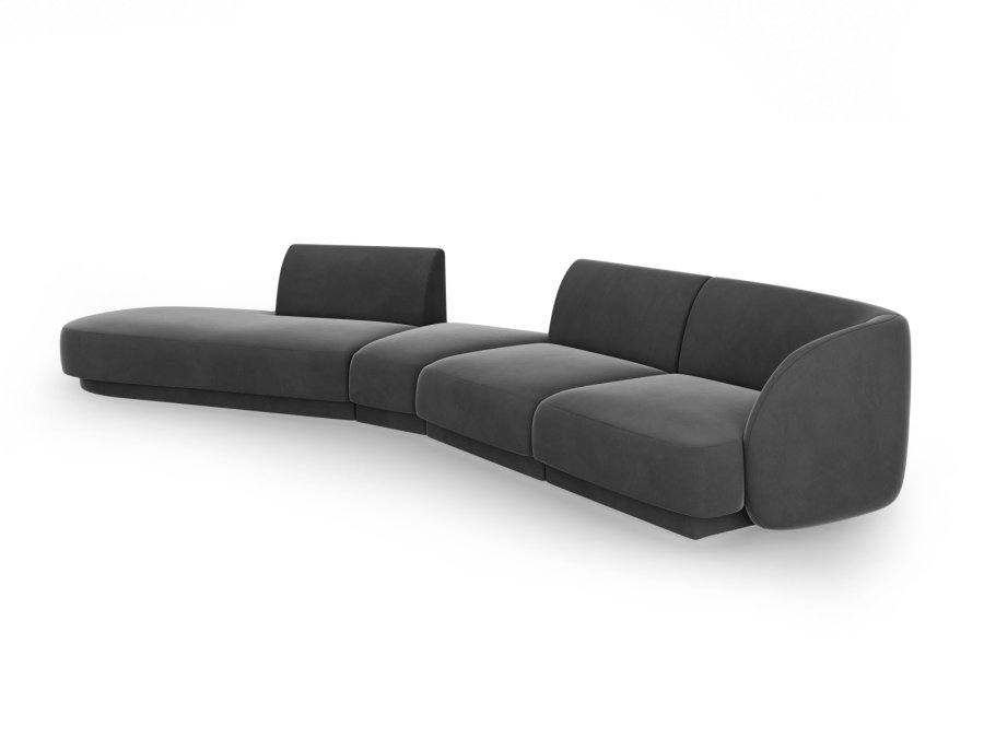 MICADONI  Modulsofa i flyel, venstre, Miley, 5 seter, 372x160x70