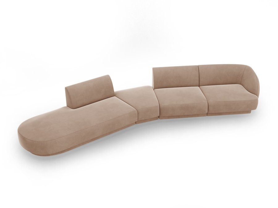 MICADONI  Modulsofa i flyel, venstre, Miley, 5 seter, 372x160x70