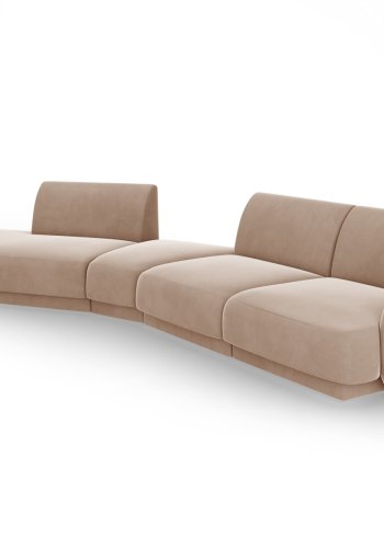 MICADONI  Modulsofa i flyel, venstre, Miley, 5 seter, 372x160x70
