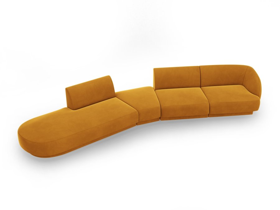 MICADONI  Modulsofa i flyel, venstre, Miley, 5 seter, 372x160x70