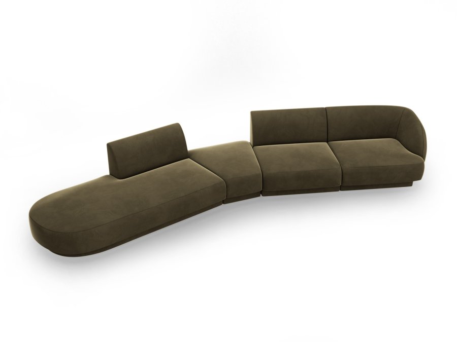 MICADONI  Modulsofa i flyel, venstre, Miley, 5 seter, 372x160x70