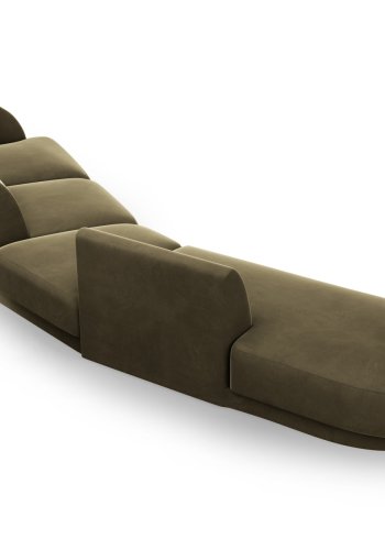 MICADONI  Modulsofa i flyel, venstre, Miley, 5 seter, 372x160x70
