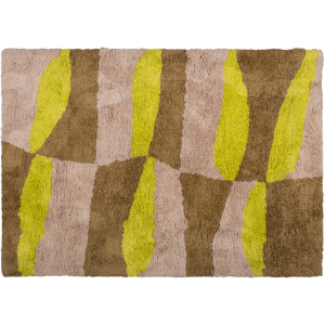 WOOOD MUSA TEPPE GRAFISK DESIGN NATURLIG/GUL 170x240CM