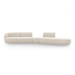 MICADONI Miley 5 pers. modulr sofa, hjre - lys beige fljl