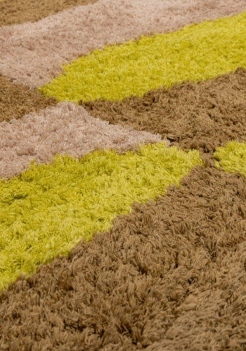 WOOOD MUSA TEPPE GRAFISK DESIGN NATURLIG/GUL 170x240CM