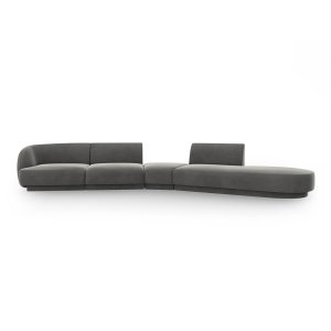MICADONI Miley 5 pers. modulr sofa, hjre - lysegr fljl